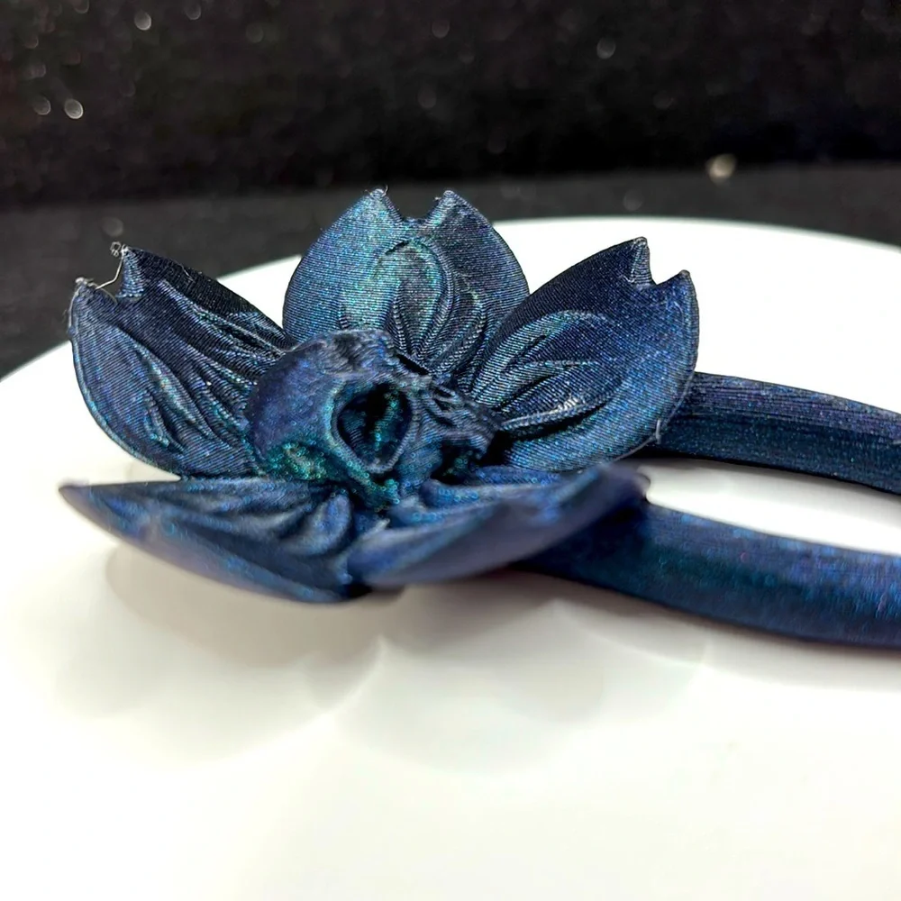 Skull Flower Hair Pin– Gothic  3D Printed Hair Accessory 🌸💀